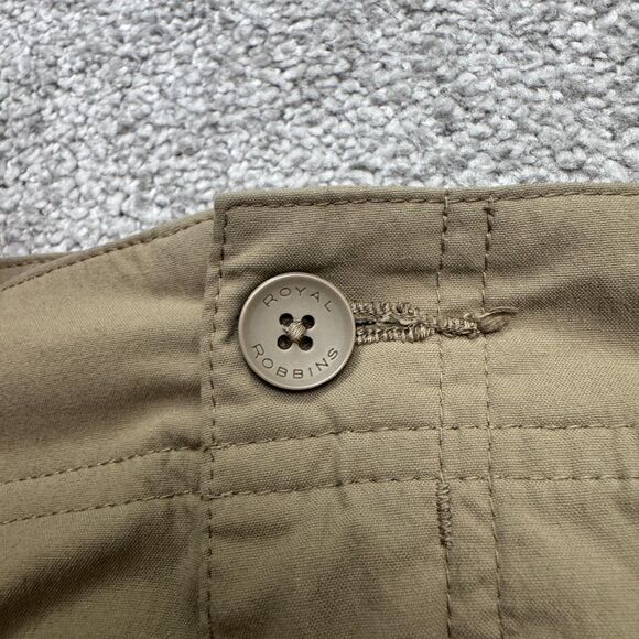 Royal Robbins Cargo Outdoor Pants Mens 40x30 Tan Brown Straight Leg Nylon Hike - Picture 3 of 16